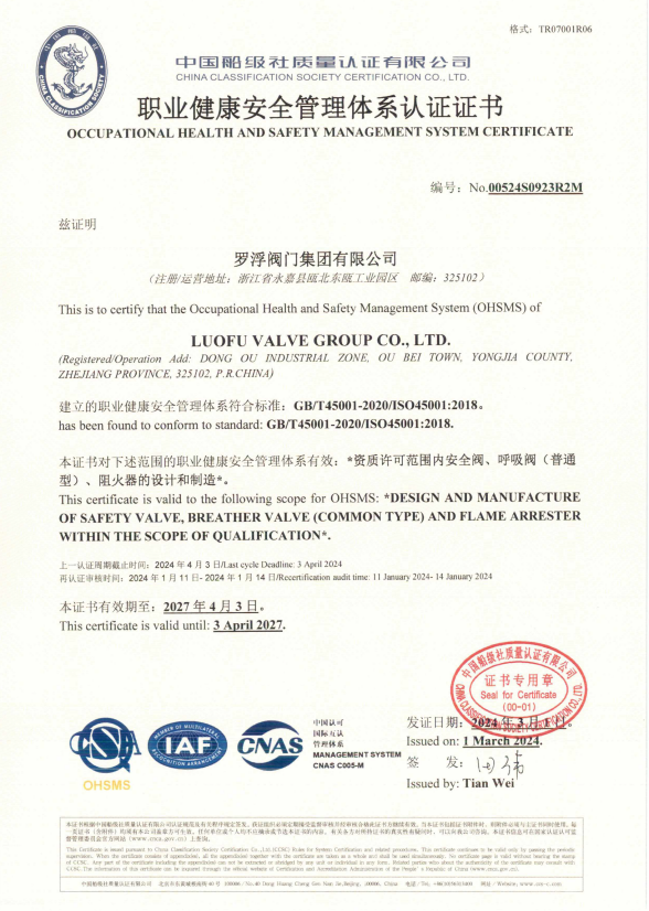 職業(yè)健康安全管理體系認(rèn)證